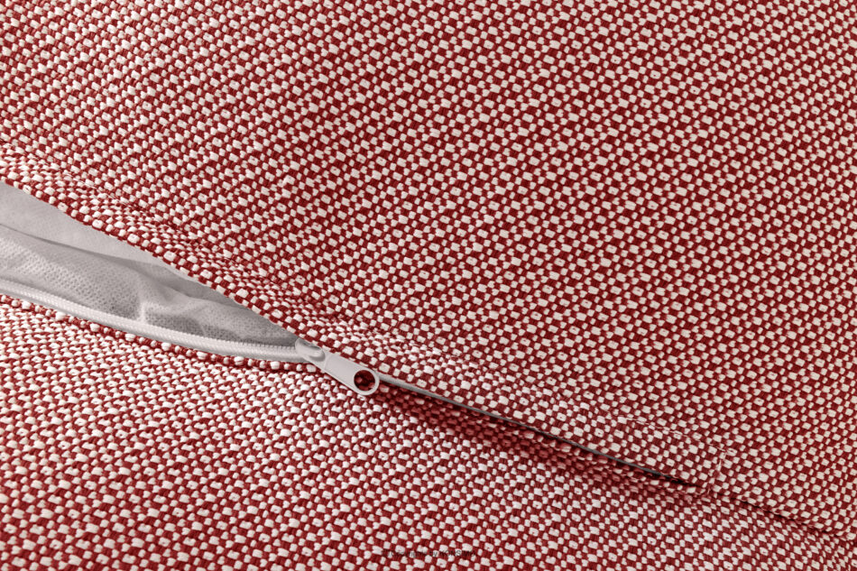 LOVIA Wygodna sofa ogrodowa w tkaninie plecionej outdoorowej czerwony/biały czerwony/biały - zdjęcie 11