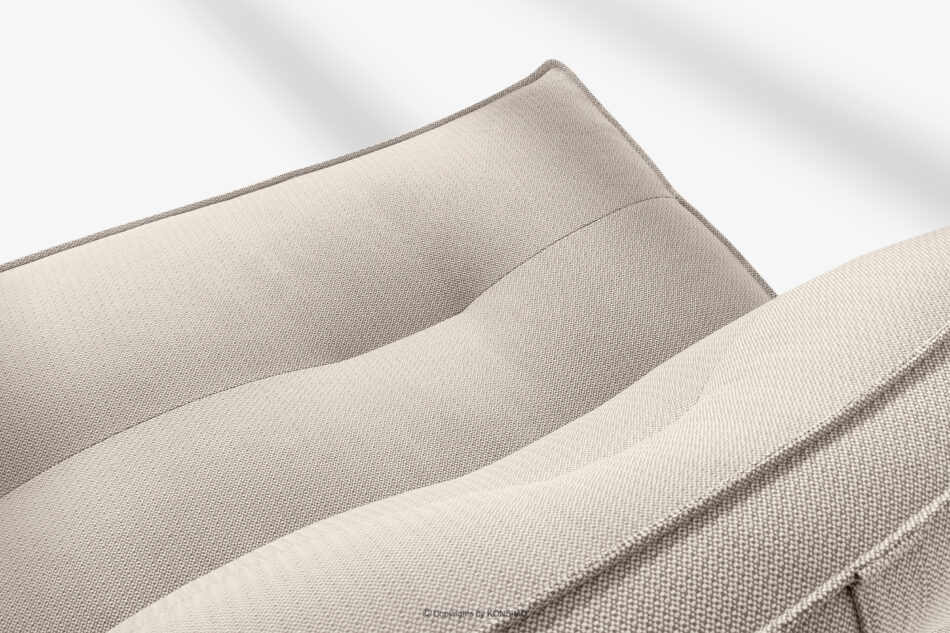 LOVIA Miękka sofa ogrodowa w tkaninie plecionej outdoorowej ciemny beżowy/biały ciemny beżowy/biały - zdjęcie 6