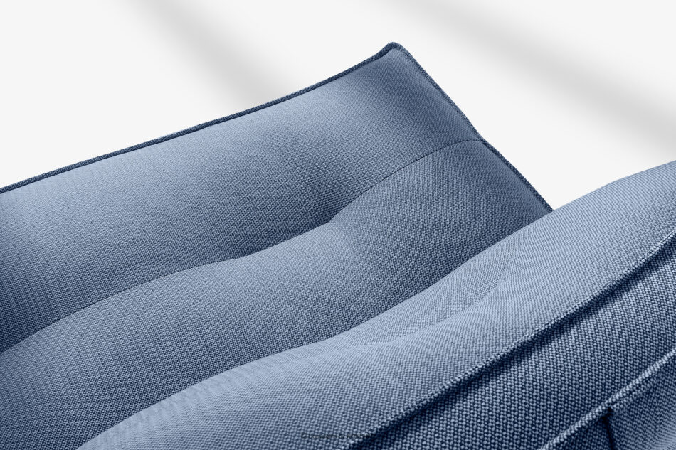 LOVIA Wygodna sofa ogrodowa w tkaninie plecionej outdoorowej granatowy/biały granatowy/biały - zdjęcie 6