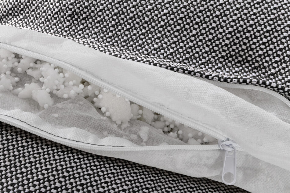 LOVIA Wygodny szezlong ogrodowy w tkaninie plecionej outdoorowej 2 szt. czarny/biały czarny/biały - zdjęcie 13