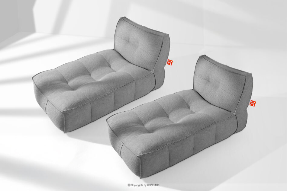 LOVIA Wygodny szezlong ogrodowy w tkaninie plecionej outdoorowej 2 szt. czarny/biały czarny/biały - zdjęcie 1