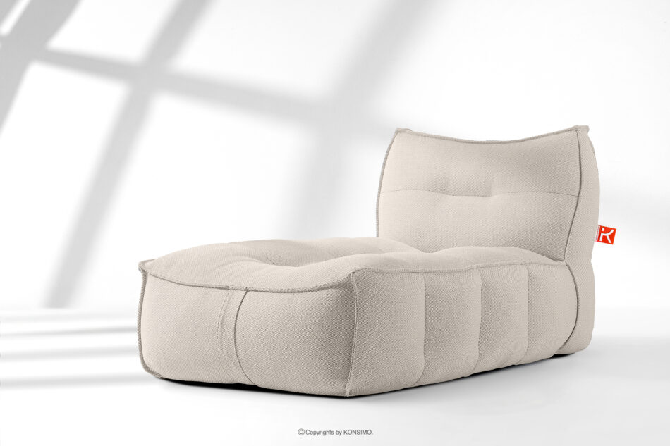 LOVIA Miękka leżanka ogrodowa w tkaninie plecionej outdoorowej 2 szt. ciemny beżowy/biały ciemny beżowy/biały - zdjęcie 16