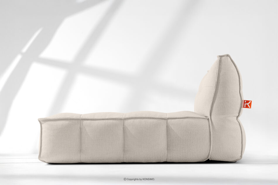 LOVIA Miękka leżanka ogrodowa w tkaninie plecionej outdoorowej 2 szt. ciemny beżowy/biały ciemny beżowy/biały - zdjęcie 19