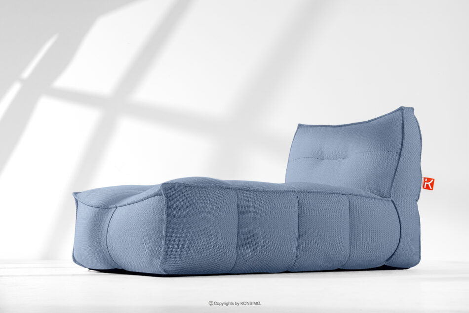 LOVIA Wygodny szezlong ogrodowy w tkaninie plecionej outdoorowej 2 szt. granatowy/biały granatowy/biały - zdjęcie 18