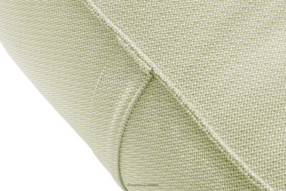 LOVIA Miękki fotel ogrodowy i puf w tkaninie plecionej outdoorowej jasny zielony/biały jasny zielony/biały - zdjęcie 18