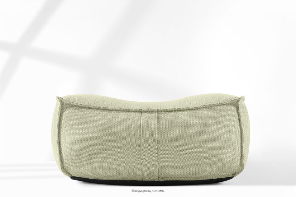 LOVIA Miękki fotel ogrodowy i puf w tkaninie plecionej outdoorowej jasny zielony/biały jasny zielony/biały - zdjęcie 28