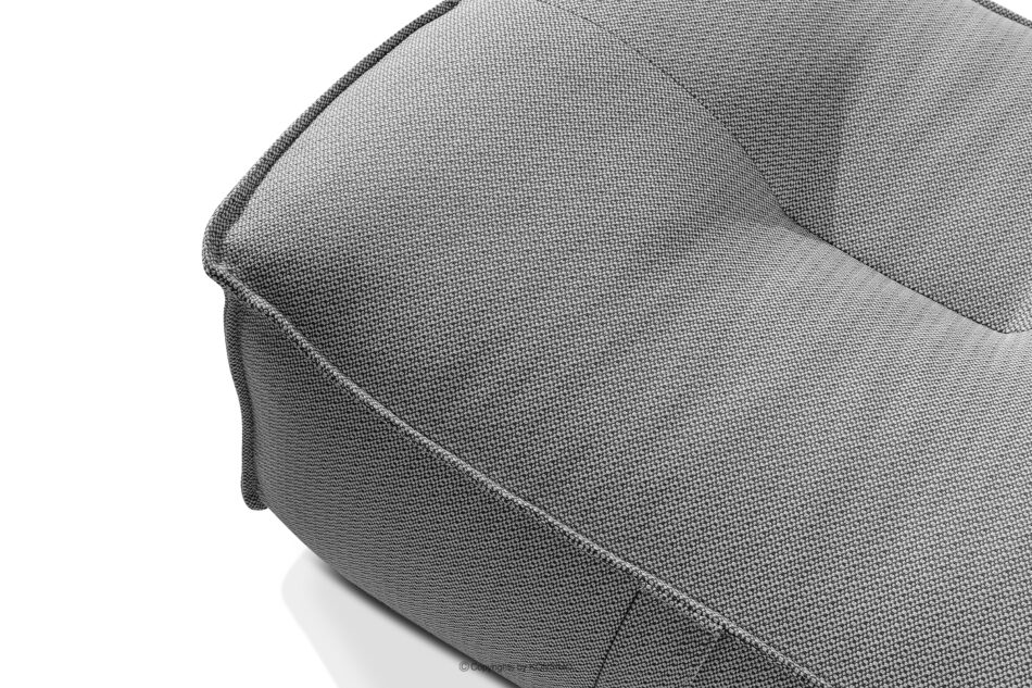 LOVIA Komplet mebli ogrodowych sofa fotel puf w tkaninie plecionej outdoorowej czarny/biały czarny/biały - zdjęcie 17