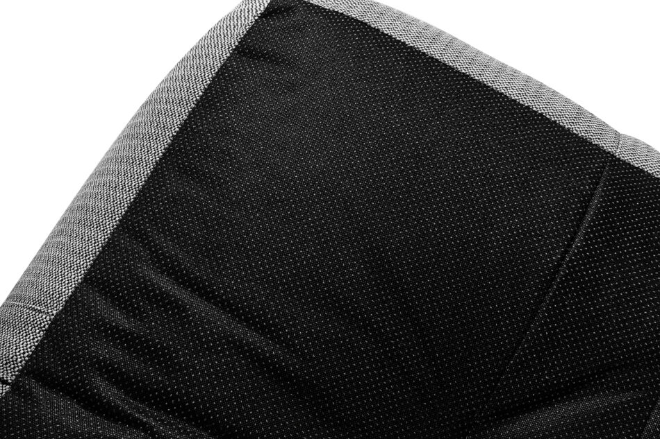 LOVIA Komplet mebli ogrodowych sofa fotel puf w tkaninie plecionej outdoorowej czarny/biały czarny/biały - zdjęcie 19