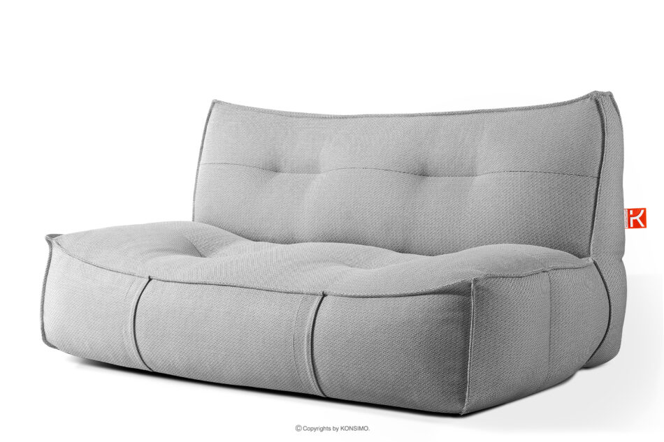 LOVIA Komplet mebli ogrodowych sofa fotel puf w tkaninie plecionej outdoorowej czarny/biały czarny/biały - zdjęcie 24