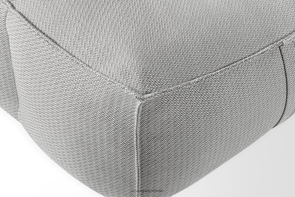 LOVIA Zestaw ogrodowy fotel sofa i puf w tkaninie plecionej outdoorowej ciemny szary/biały ciemny szary/biały - zdjęcie 9