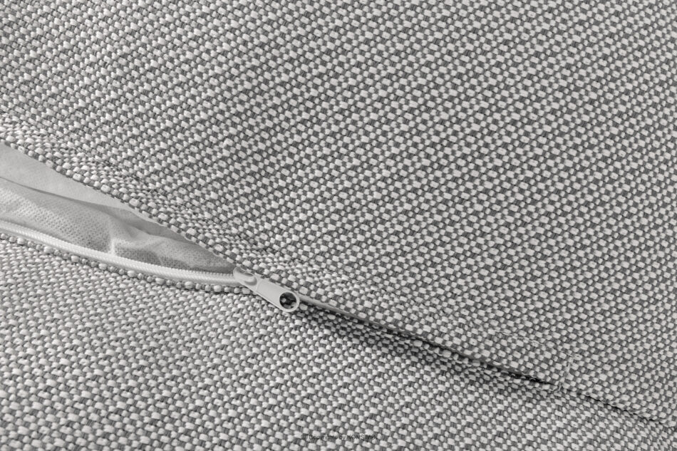 LOVIA Zestaw ogrodowy fotel sofa i puf w tkaninie plecionej outdoorowej ciemny szary/biały ciemny szary/biały - zdjęcie 12