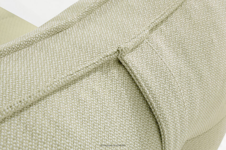 LOVIA Zestaw ogrodowy fotel sofa i puf w tkaninie plecionej outdoorowej jasny zielony/biały jasny zielony/biały - zdjęcie 8