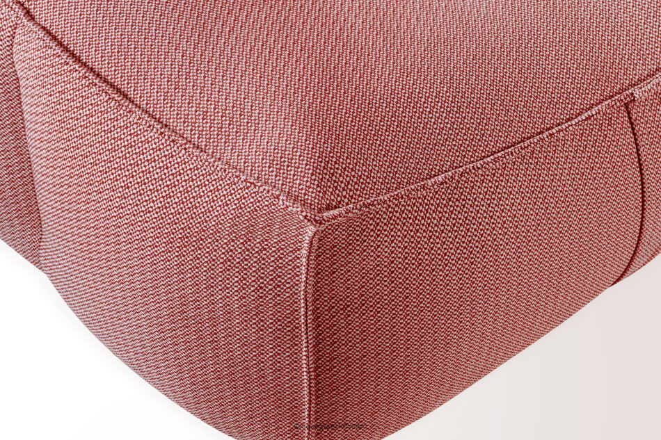 LOVIA Komplet mebli ogrodowych sofa fotel puf w tkaninie plecionej outdoorowej czerwony/biały czerwony/biały - zdjęcie 9