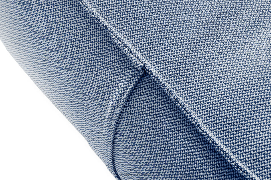 LOVIA Komplet mebli ogrodowych sofa fotel puf w tkaninie plecionej outdoorowej granatowy/biały granatowy/biały - zdjęcie 18