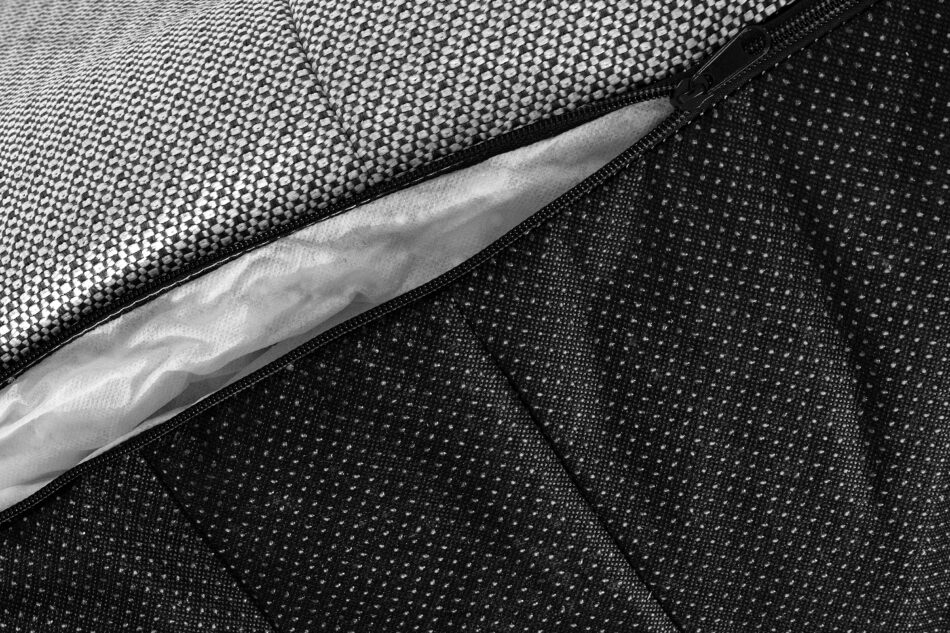 LOVIA Zestaw mebli ogrodowych w tkaninie plecionej outdoorowej czarny/biały czarny/biały - zdjęcie 21