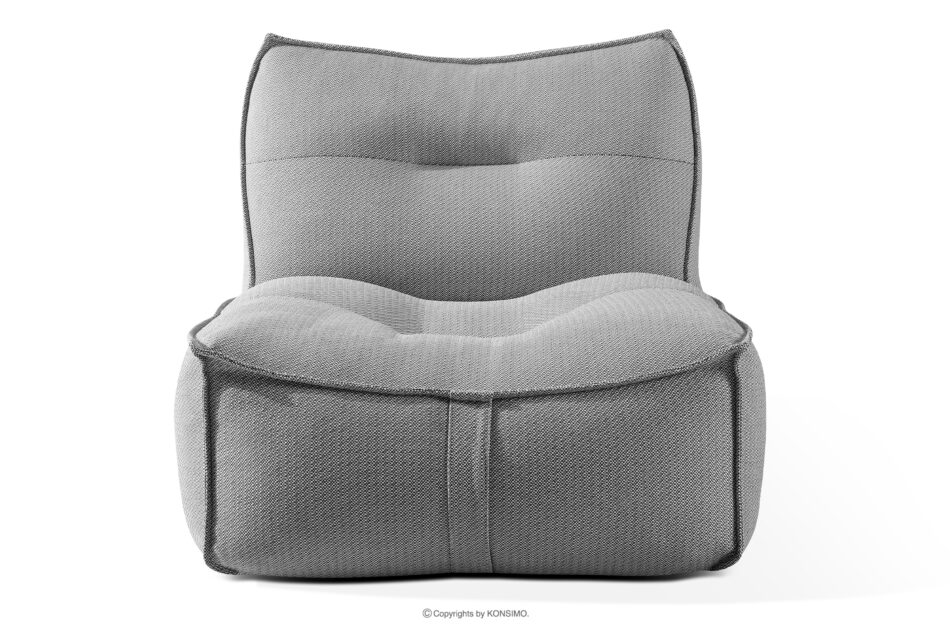 LOVIA Meble ogrodowe sofa fotel szezlong puf tkanina pleciona outdoorowa czarny/biały czarny/biały - zdjęcie 2