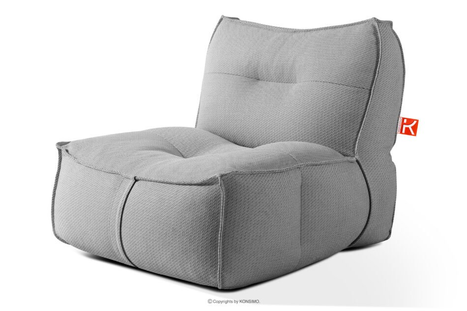 LOVIA Meble ogrodowe sofa fotel szezlong puf tkanina pleciona outdoorowa czarny/biały czarny/biały - zdjęcie 4