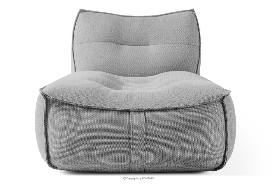 LOVIA Meble ogrodowe sofa fotel szezlong puf tkanina pleciona outdoorowa czarny/biały czarny/biały - zdjęcie 27