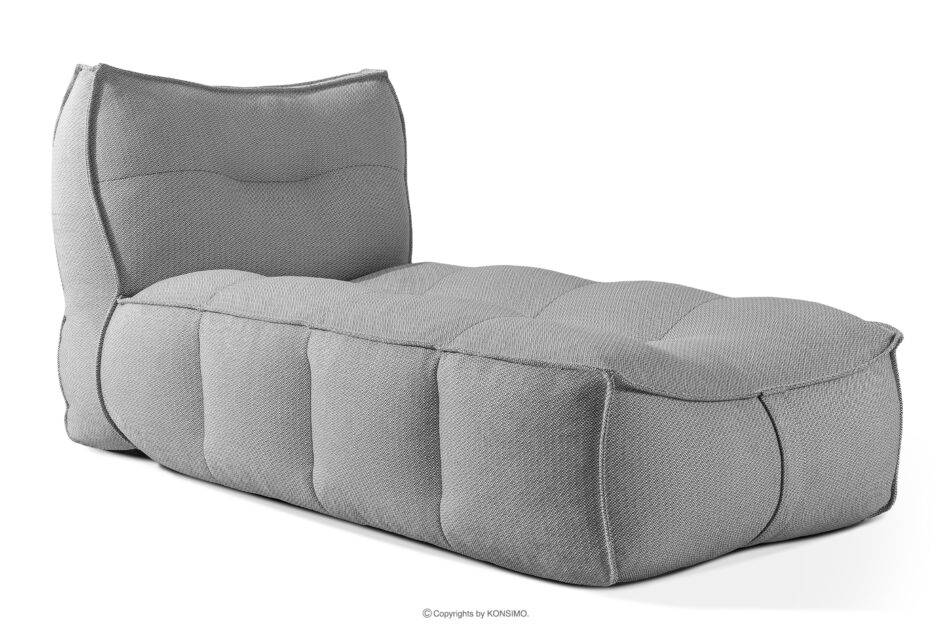 LOVIA Meble ogrodowe sofa fotel szezlong puf tkanina pleciona outdoorowa czarny/biały czarny/biały - zdjęcie 28