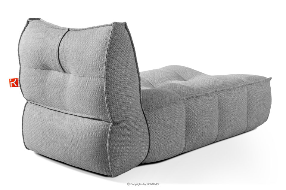 LOVIA Meble ogrodowe sofa fotel szezlong puf tkanina pleciona outdoorowa czarny/biały czarny/biały - zdjęcie 30