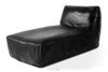 LOVIA Meble ogrodowe sofa fotel szezlong puf tkanina pleciona outdoorowa czarny/biały czarny/biały - zdjęcie 35