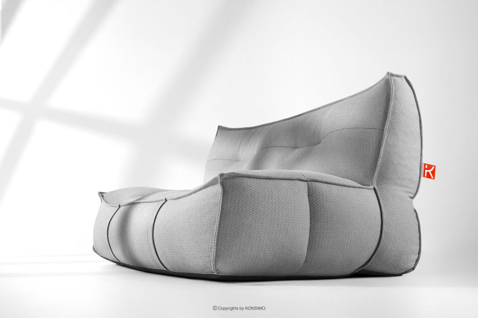 LOVIA Meble ogrodowe sofa fotel szezlong puf tkanina pleciona outdoorowa czarny/biały czarny/biały - zdjęcie 38