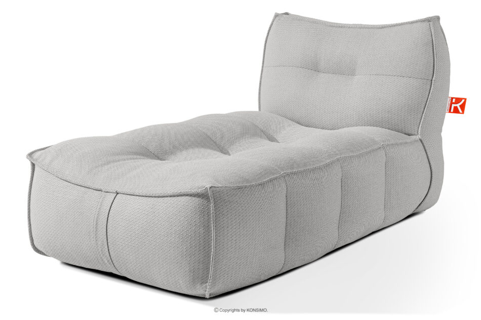 LOVIA Zestaw mebli ogrodowych sofa fotel szezlong puf tkanina pleciona outdoorowa ciemny szary/biały ciemny szary/biały - zdjęcie 29