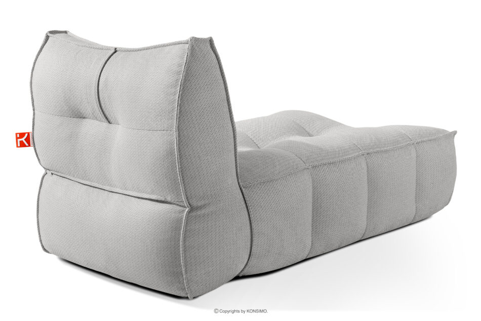 LOVIA Zestaw mebli ogrodowych sofa fotel szezlong puf tkanina pleciona outdoorowa ciemny szary/biały ciemny szary/biały - zdjęcie 30