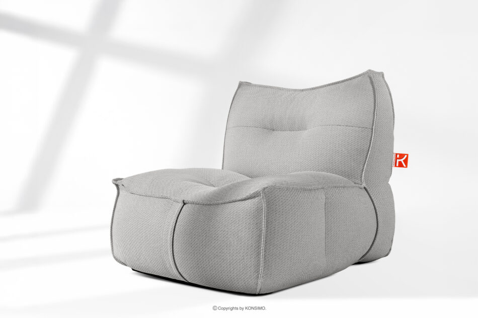 LOVIA Zestaw mebli ogrodowych sofa fotel szezlong puf tkanina pleciona outdoorowa ciemny szary/biały ciemny szary/biały - zdjęcie 35