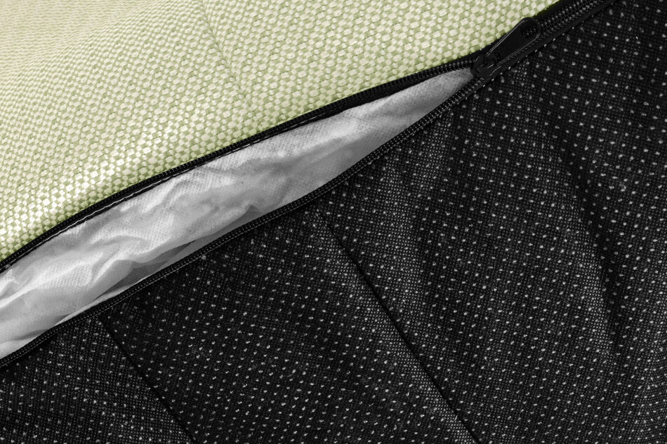 LOVIA Zestaw mebli ogrodowych sofa fotel szezlong puf tkanina pleciona outdoorowa jasny zielony/biały jasny zielony/biały - zdjęcie 21