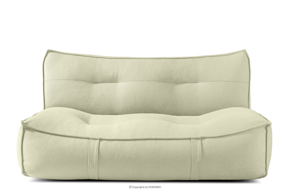 LOVIA Zestaw mebli ogrodowych sofa fotel szezlong puf tkanina pleciona outdoorowa jasny zielony/biały jasny zielony/biały - zdjęcie 22