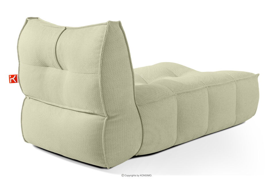 LOVIA Zestaw mebli ogrodowych sofa fotel szezlong puf tkanina pleciona outdoorowa jasny zielony/biały jasny zielony/biały - zdjęcie 30