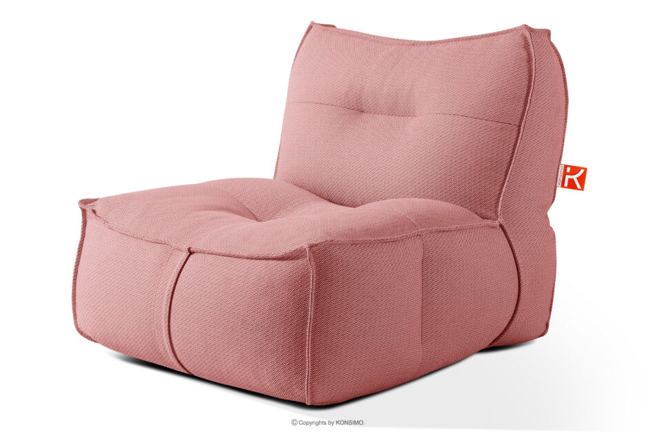 LOVIA Meble ogrodowe sofa fotel szezlong puf tkanina pleciona outdoorowa czerwony/biały czerwony/biały - zdjęcie 4