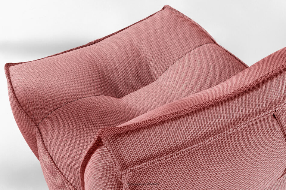 LOVIA Meble ogrodowe sofa fotel szezlong puf tkanina pleciona outdoorowa czerwony/biały czerwony/biały - zdjęcie 7