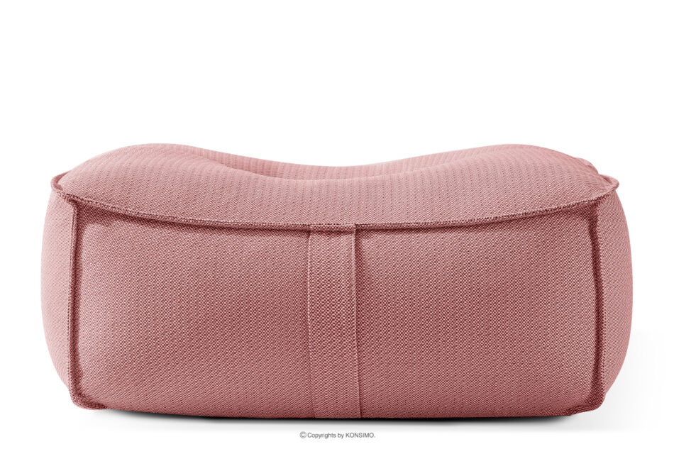 LOVIA Meble ogrodowe sofa fotel szezlong puf tkanina pleciona outdoorowa czerwony/biały czerwony/biały - zdjęcie 15