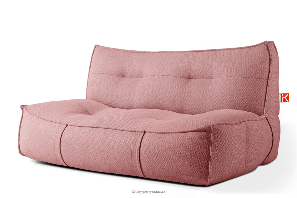 LOVIA Meble ogrodowe sofa fotel szezlong puf tkanina pleciona outdoorowa czerwony/biały czerwony/biały - zdjęcie 24
