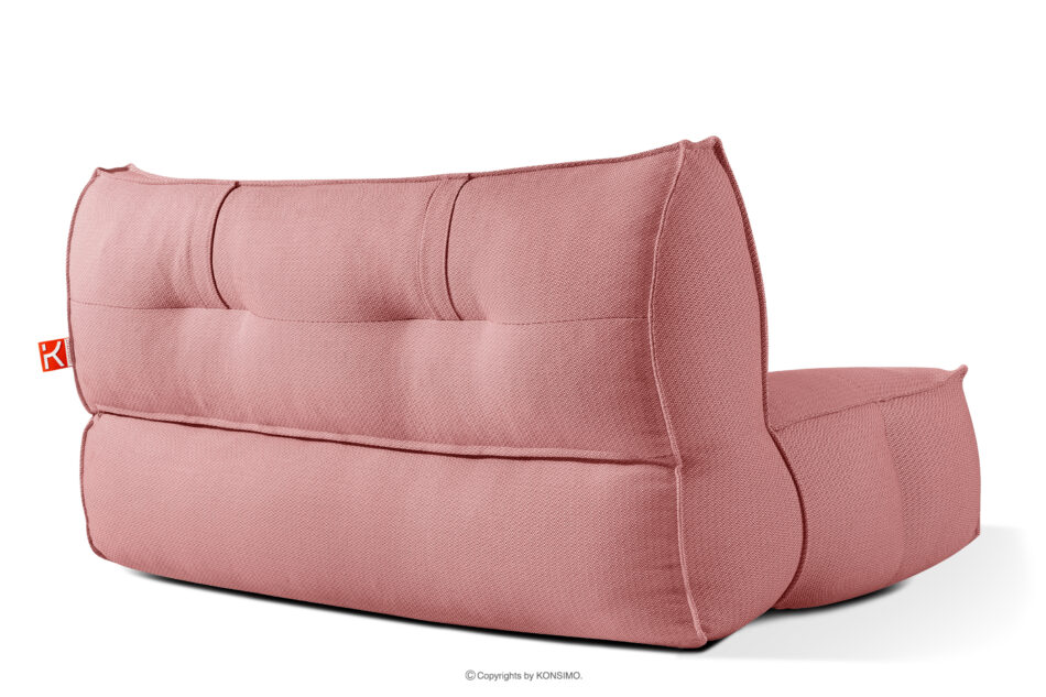 LOVIA Meble ogrodowe sofa fotel szezlong puf tkanina pleciona outdoorowa czerwony/biały czerwony/biały - zdjęcie 25