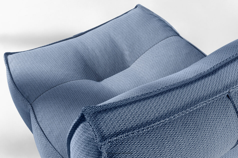 LOVIA Meble ogrodowe sofa fotel szezlong puf tkanina pleciona outdoorowa granatowy/biały granatowy/biały - zdjęcie 7