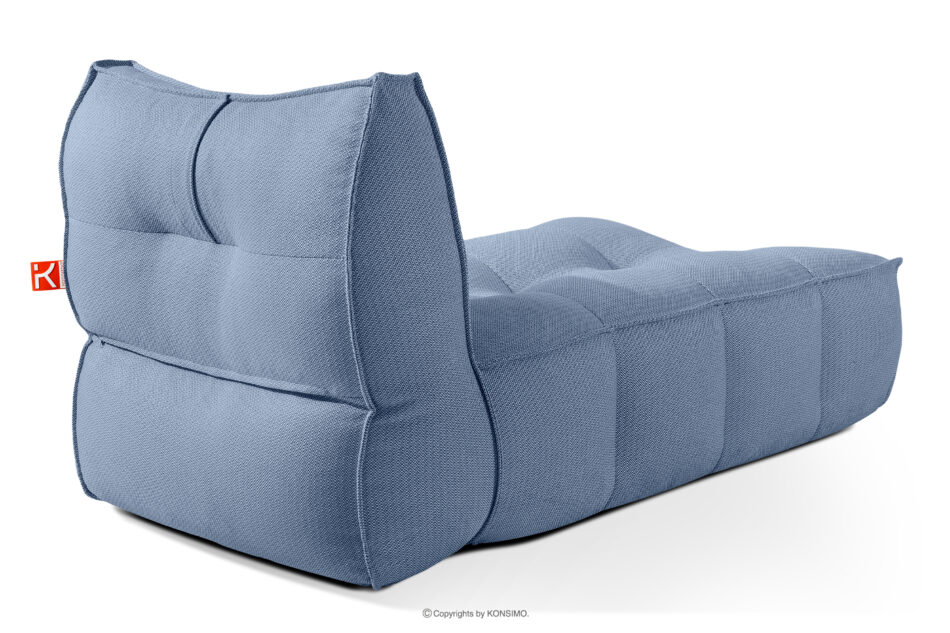 LOVIA Meble ogrodowe sofa fotel szezlong puf tkanina pleciona outdoorowa granatowy/biały granatowy/biały - zdjęcie 30