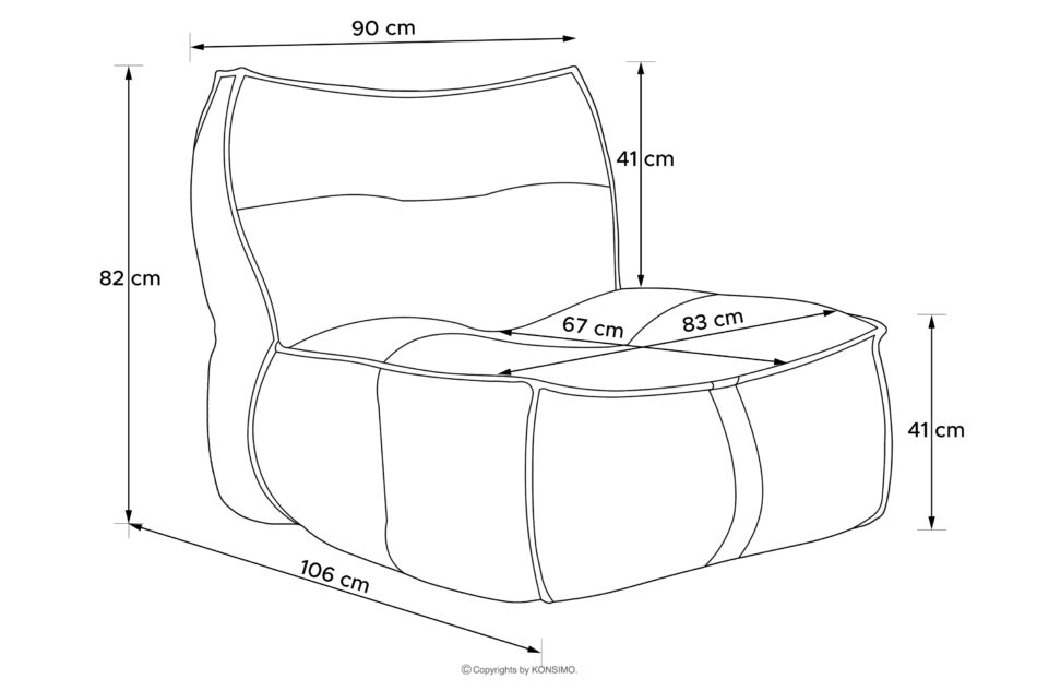 LOVIA Meble ogrodowe sofa fotel szezlong puf tkanina pleciona outdoorowa granatowy/biały granatowy/biały - zdjęcie 41