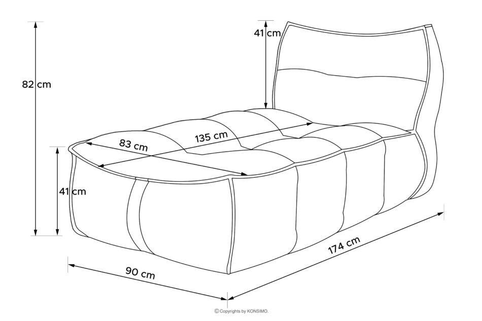 LOVIA Meble ogrodowe sofa fotel szezlong puf tkanina pleciona outdoorowa granatowy/biały granatowy/biały - zdjęcie 44