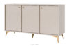 FLOREN Komoda kremowa ze złotymi nóżkami modern kremowy/złoty - zdjęcie 1