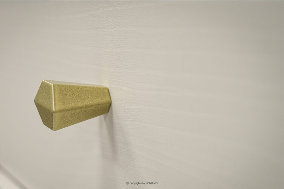 FLOREN Komoda kremowa ze złotymi nóżkami modern kremowy/złoty - zdjęcie 3