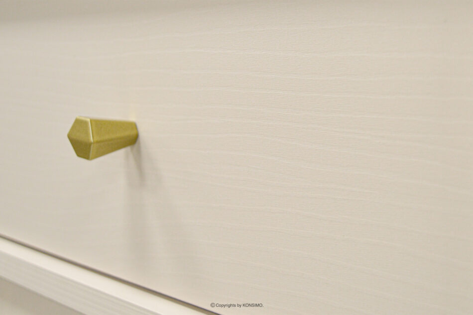 FLOREN Komoda kremowa ze złotymi nóżkami nowoczesna kremowy/złoty - zdjęcie 4