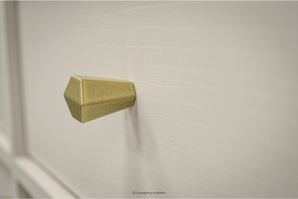 FLOREN Komoda kremowa ze złotymi nóżkami nowoczesna kremowy/złoty - zdjęcie 5