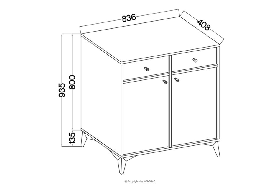 FLOREN Komoda kremowa ze złotymi nóżkami nowoczesna kremowy/złoty - zdjęcie 8