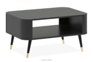 Nowoczesny stolik kawowy na złotych nóżkach czarny