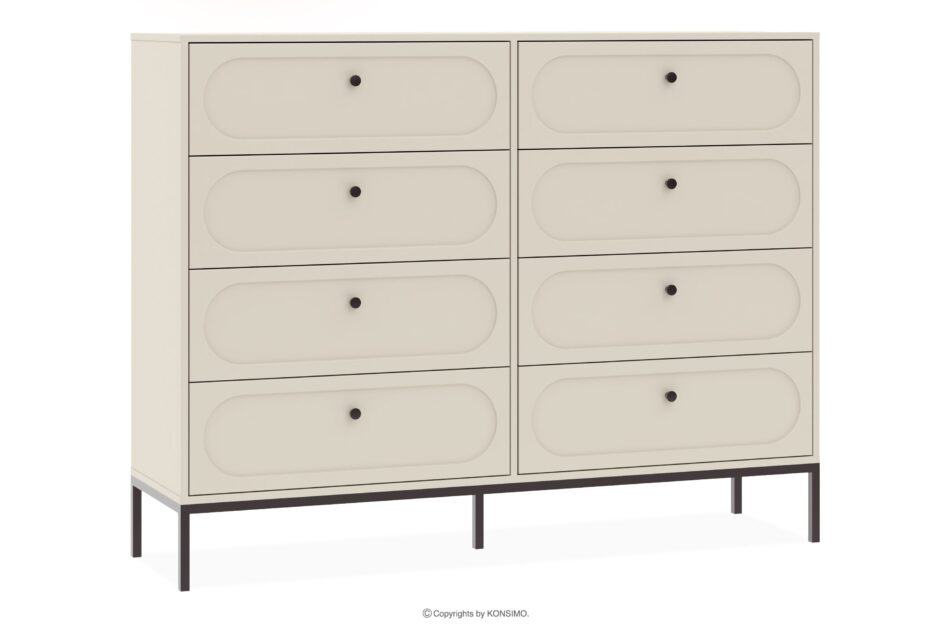 TILA Kremowa komoda na nóżkach kremowy - zdjęcie 0