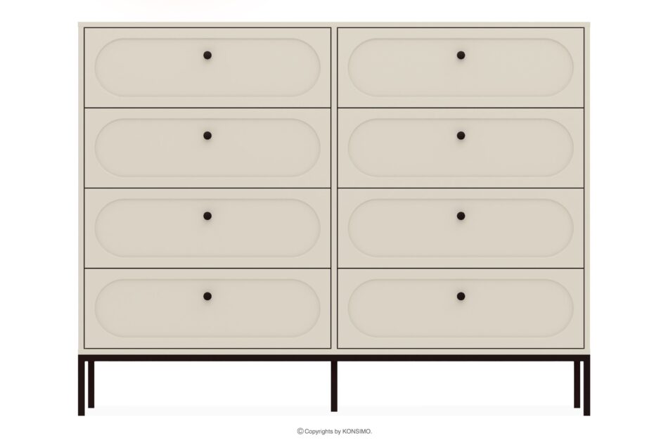 TILA Kremowa komoda na nóżkach kremowy - zdjęcie 2