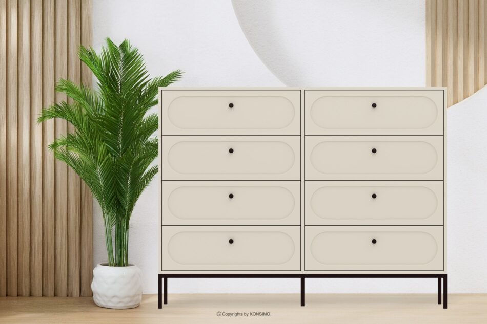 TILA Kremowa komoda na nóżkach kremowy - zdjęcie 1